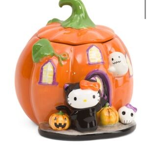 Hello Kitty Halloween Pumpkin Jar - Orange, Black, Green